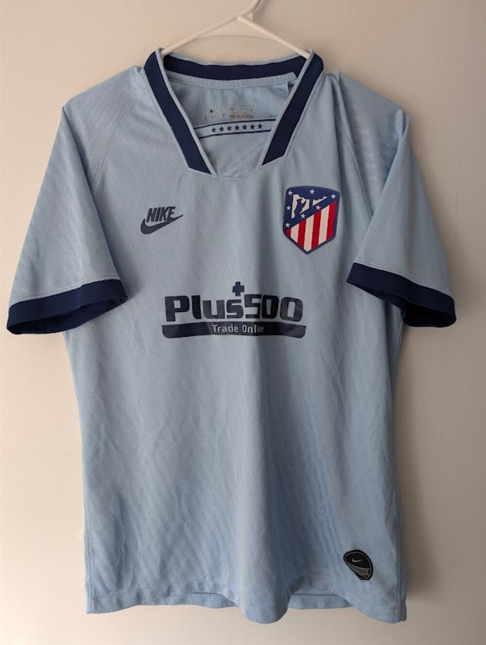 Atletico Madrid 2019-20 Away Jersey Men Large Nike Authentic Player Version Blue